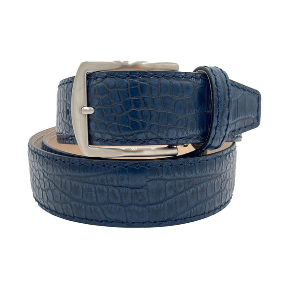 Alex’s of Vail blue alligator unisex men’s women’s belt size 32. $450 retail. Amazon.com: Navy blue Genuine crocodile alligator leather  main image 4