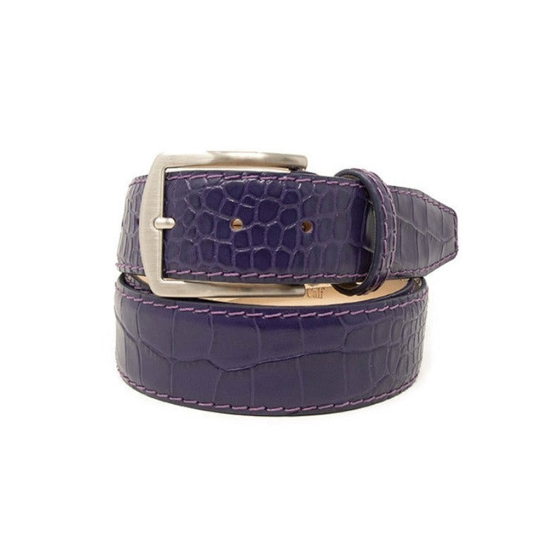 Mock Crocodile Belt - Purple