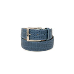 Italian Matte Mock Crocodile - Blue Jean - 40mm