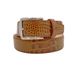 Antique Faux Crocodile Belt - Gold