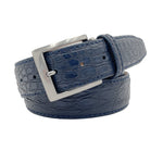 Genuine Matte Crocodile Belt - Navy