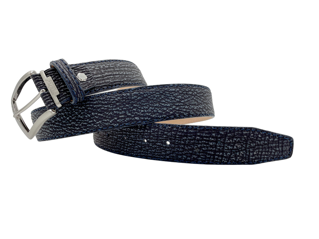 Genuine Shark Skin - Navy -  40MM