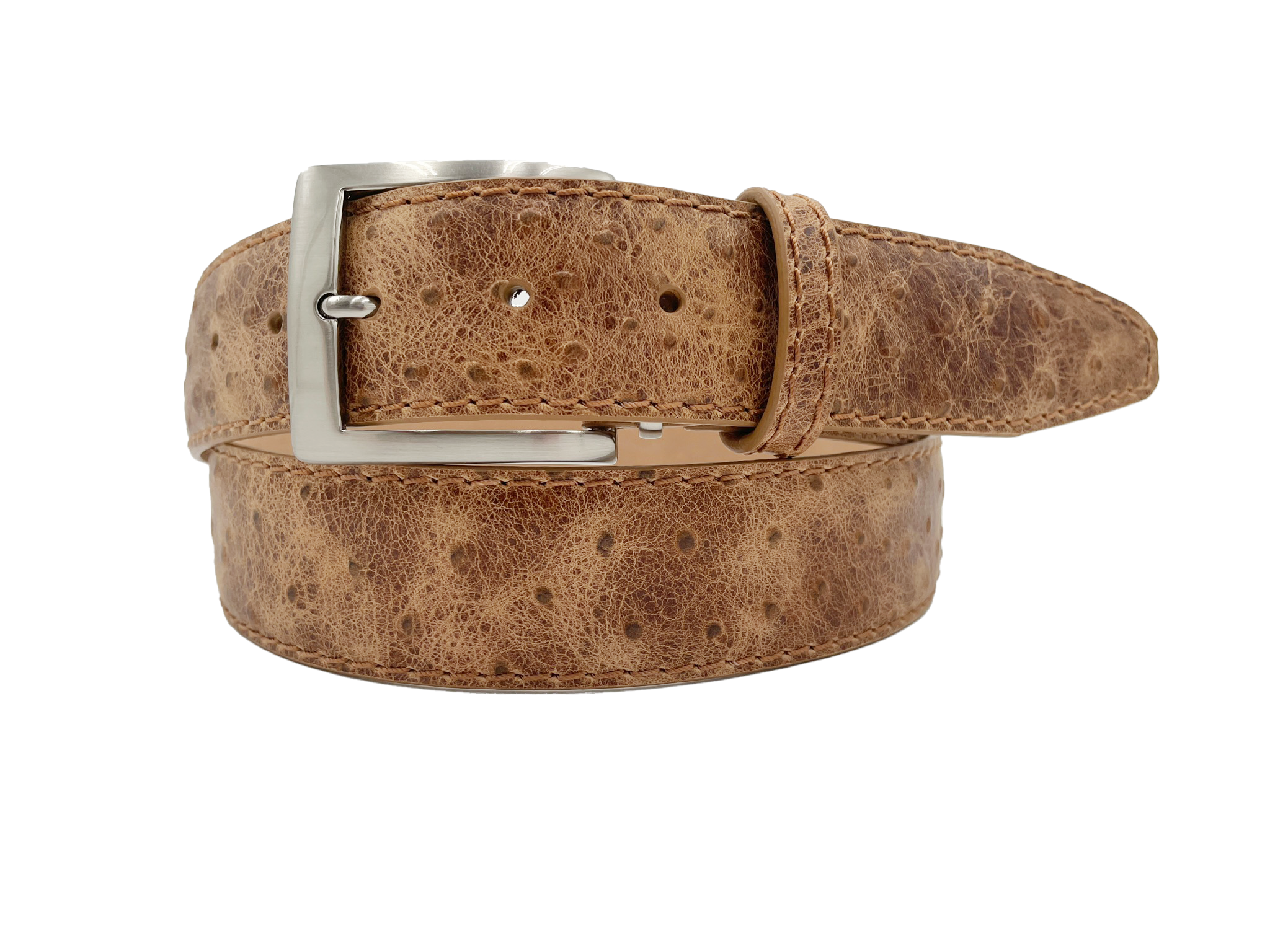 Italian Calf Skin Ostrich Belt Italian Calf Skin Ostrich Belt