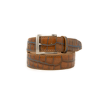 Two-Toned Mock Croc Belt - Tan Marine