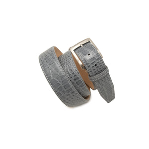 Italian Matte Mock Crocodile - Grey - 40mm