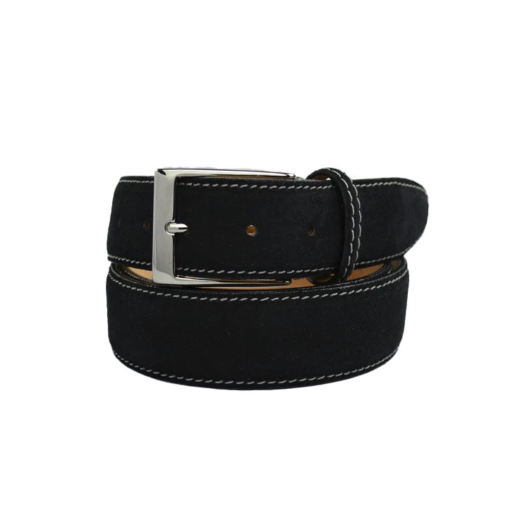 Classic Suede Belt - Black