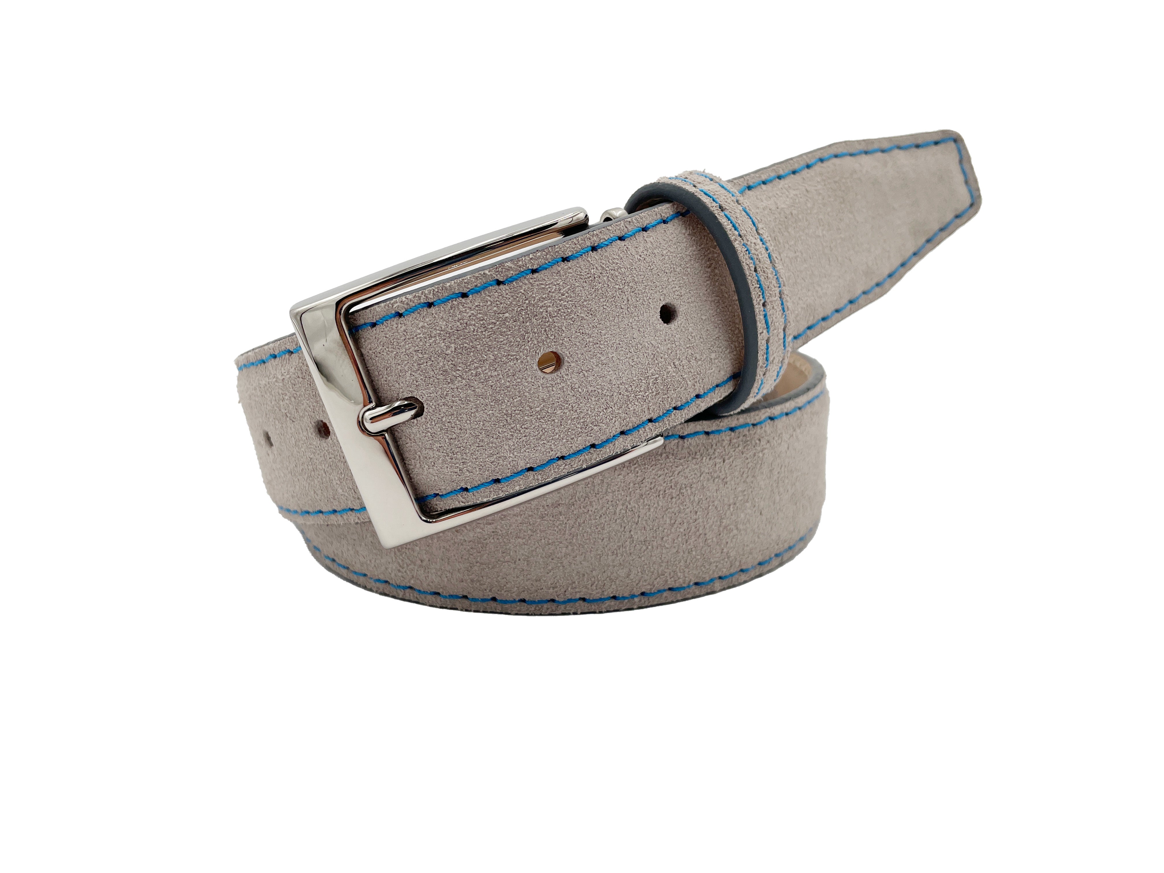 Classic Suede Belt - Grey