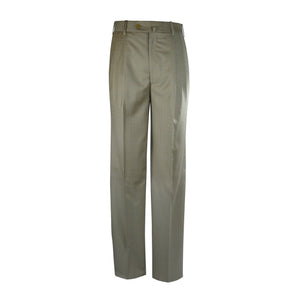 Newport Pleated Front Trouser - Gold Windowpane