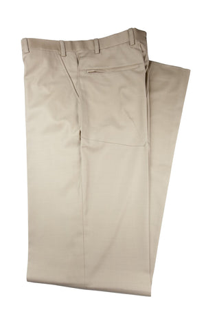 Aspen Flat Front Trouser - Stone - Light Tan