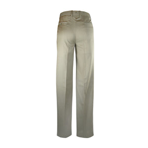 Newport Pleated Front Trouser - Tan with Peach Stripe