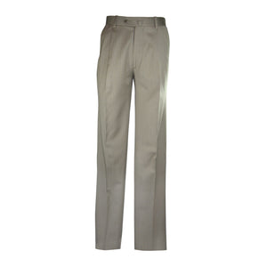 Newport Pleated Front Trouser - Tan with Peach Stripe