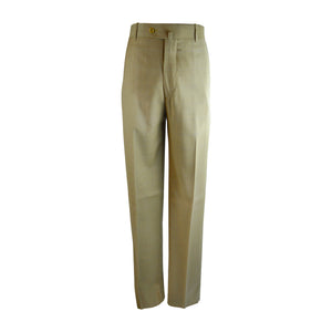 Laguna Flat Front Trouser - Gold Windowpane