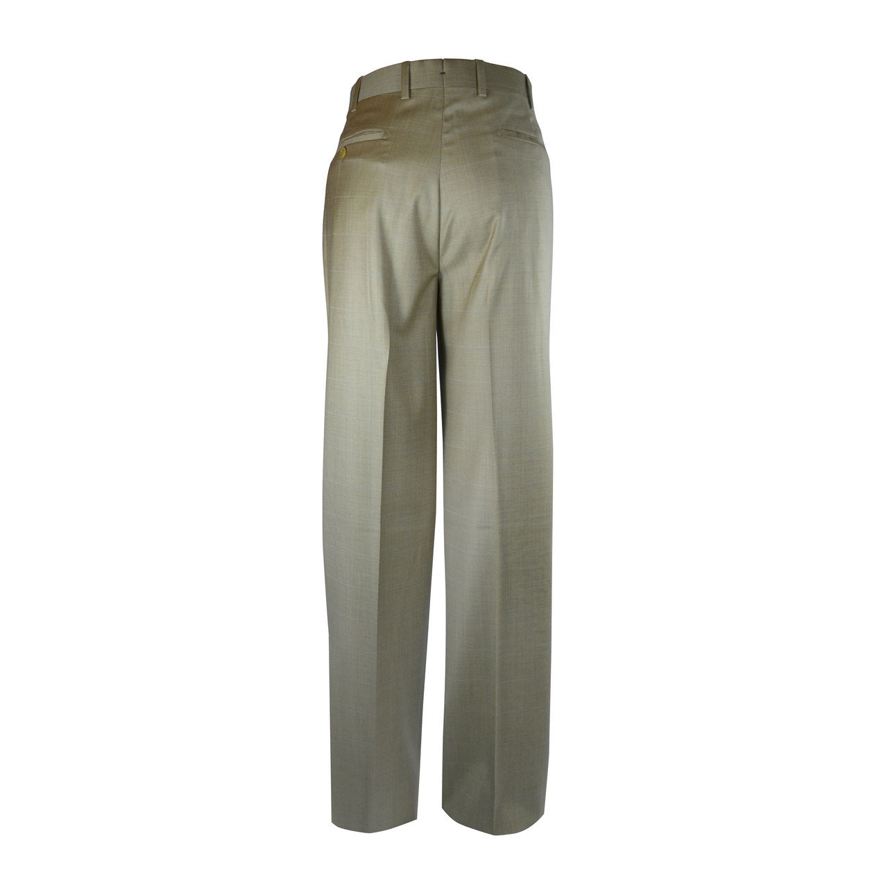 Newport Pleated Front Trouser - Gold Windowpane