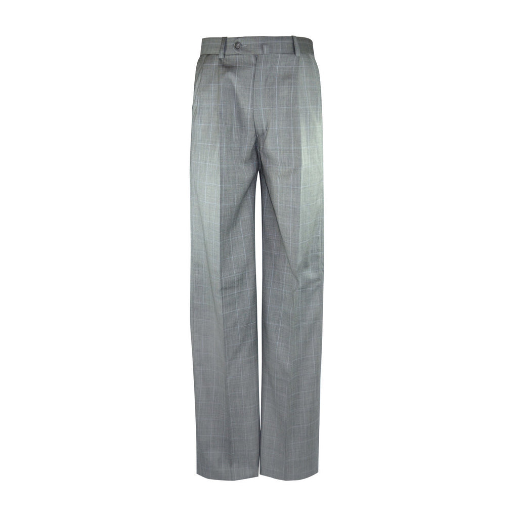 Newport Pleated Front Trouser - Grey Windowpane