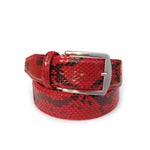 Genuine Glazed Python - Red