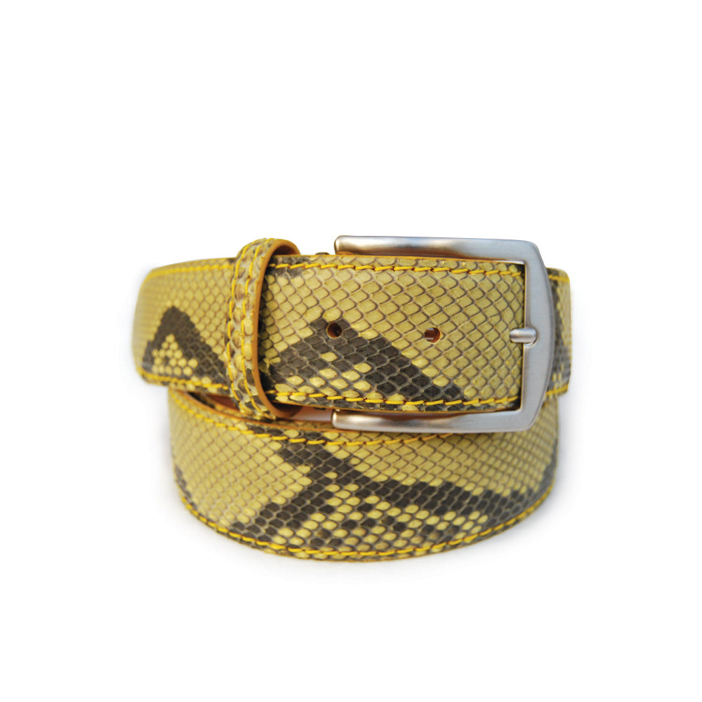 Genuine Matte Python - Yellow