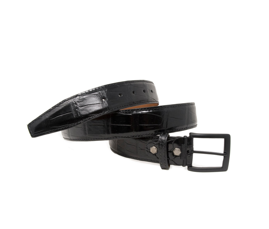 Genuine Glazed USA Alligator - Black