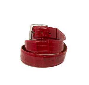 Genuine Glazed USA Alligator - Red - 40mm