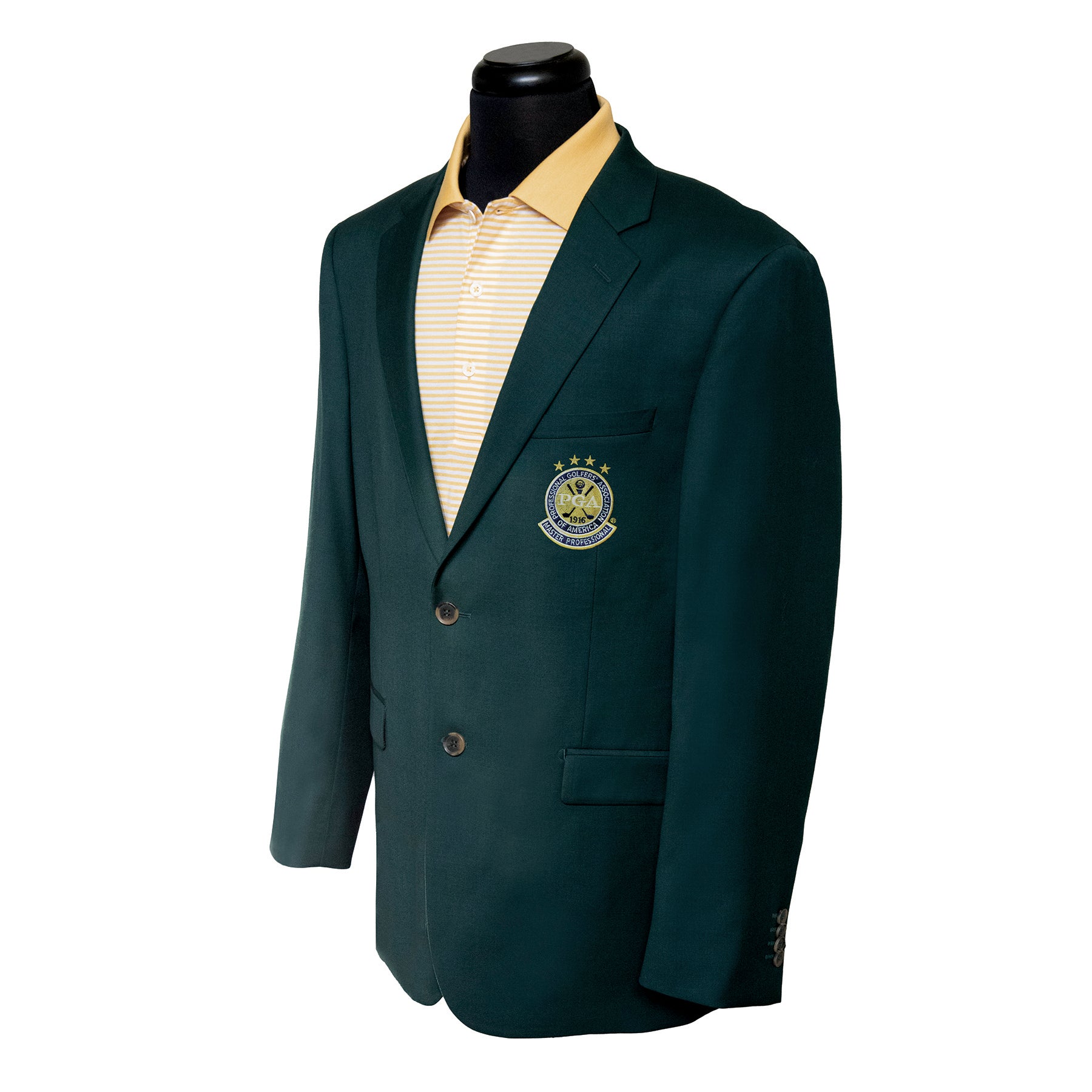 Navy top green blazer