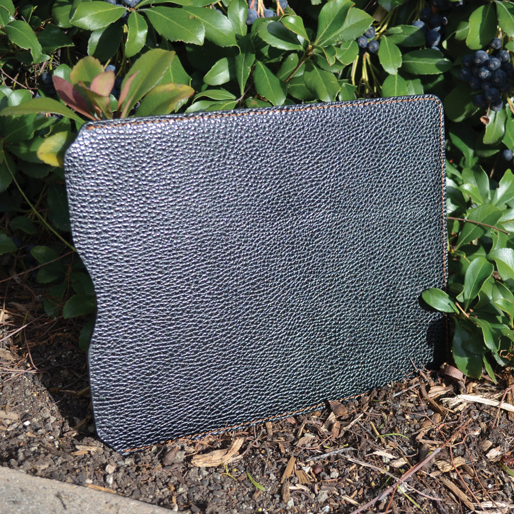 Leather iPad Sleeve - Mock Croc Black