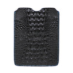 Leather iPad Sleeve - Mock Croc Black
