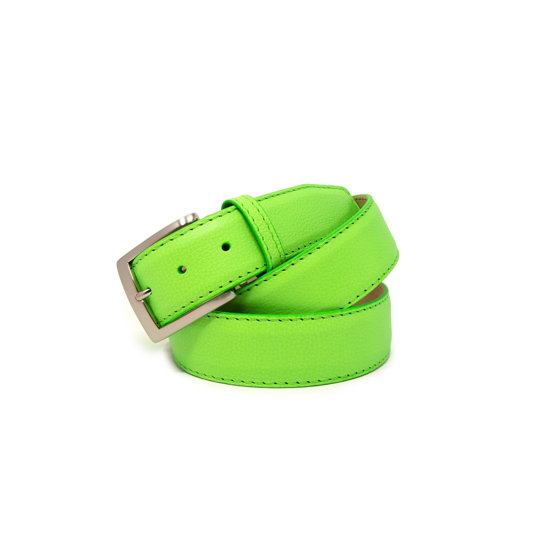 Italian Full Grain Leather - Neon Lime