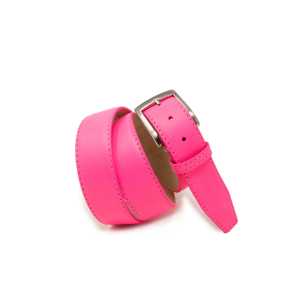 Italian Full Grain Leather - Neon Pink