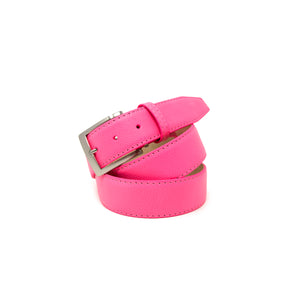 Italian Full Grain Leather - Neon Pink