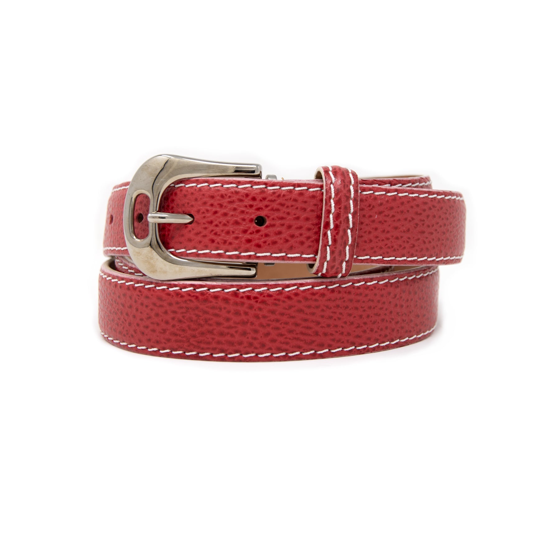 Pebble Grain Belt 30mm - Red