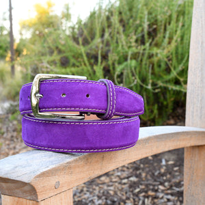 Classic Suede Belt - Purple