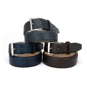 Limited Edition - Italian Surf Calf Skin Belt - Granite