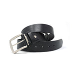 Italian Vachetta Leather Belt - Black - 40mm - Up to 50"