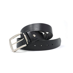 Italian Vachetta Leather Belt - Black