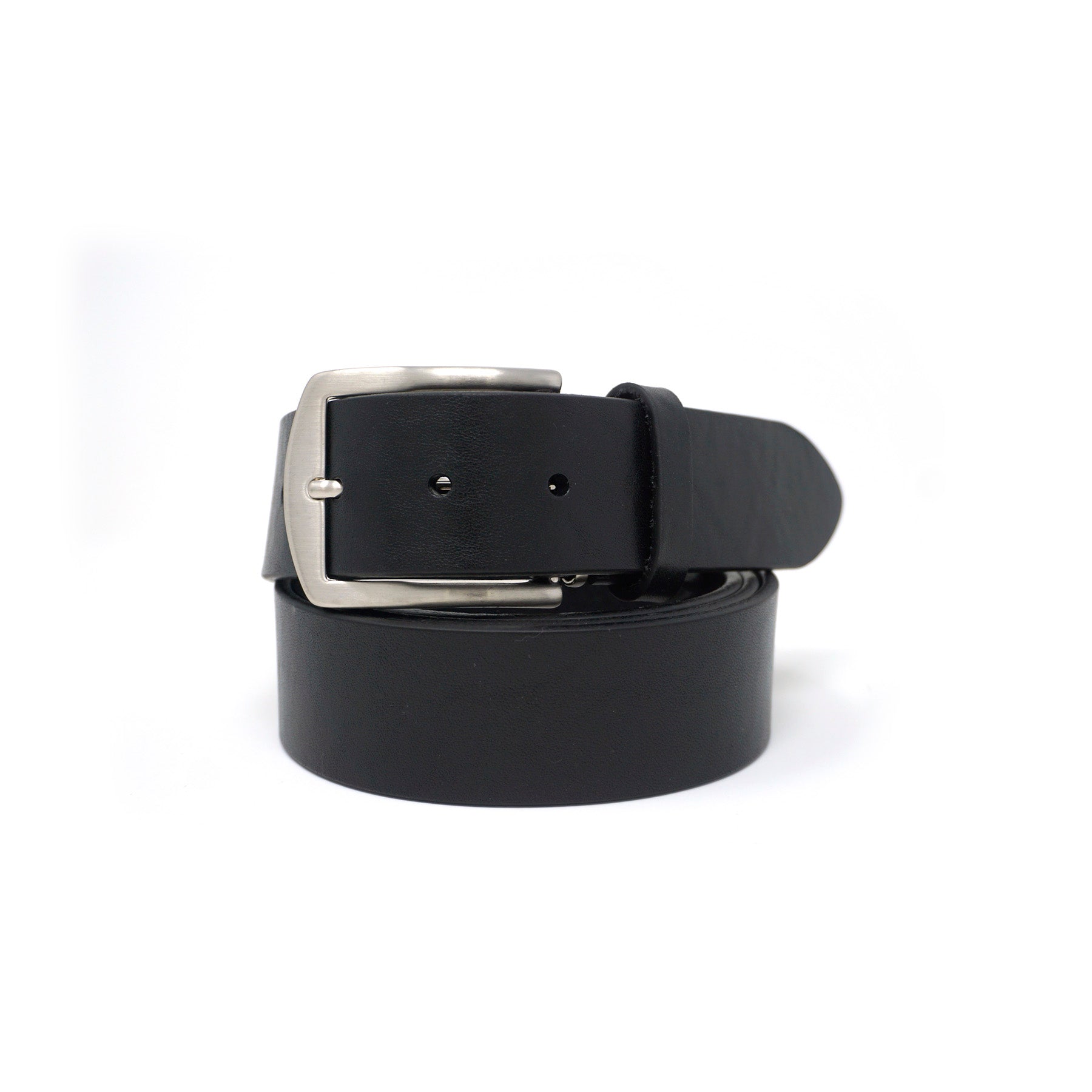 Italian Vachetta Leather Belt - Black - 40mm - Up to 50"