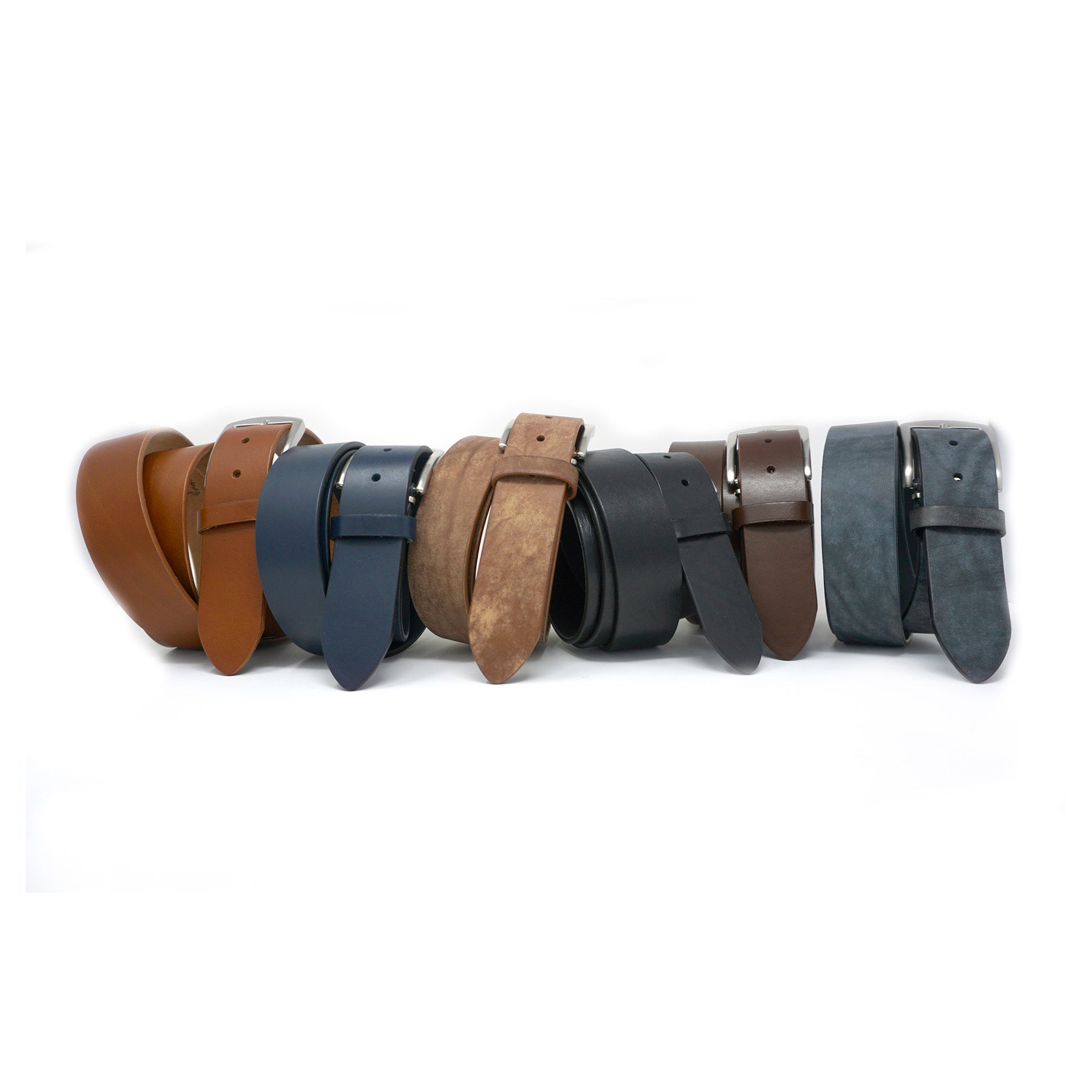 Italian Vachetta Leather Belt - Brown - 40mm - Up to 50"