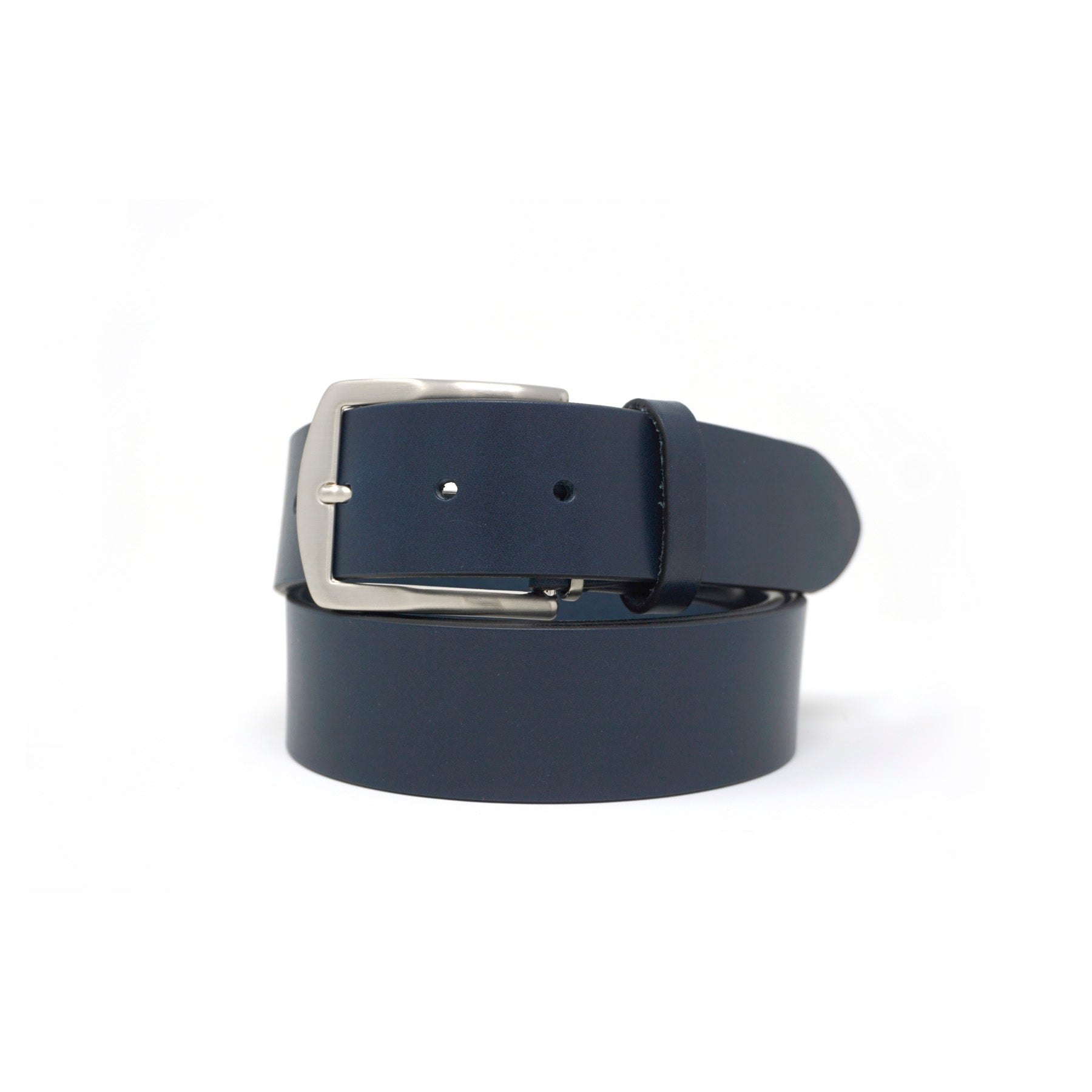Italian Vachetta Leather Belt - Navy