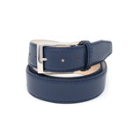 Italian Matte Calf Skin Belt - Navy