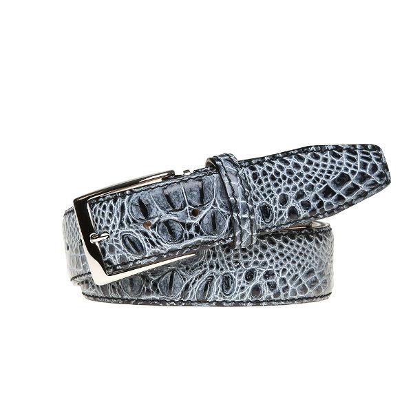 Antique Faux Crocodile Belt - Shadow