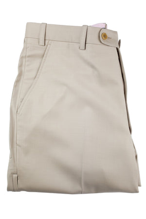 Aspen Flat Front Trouser - Stone - Light Tan