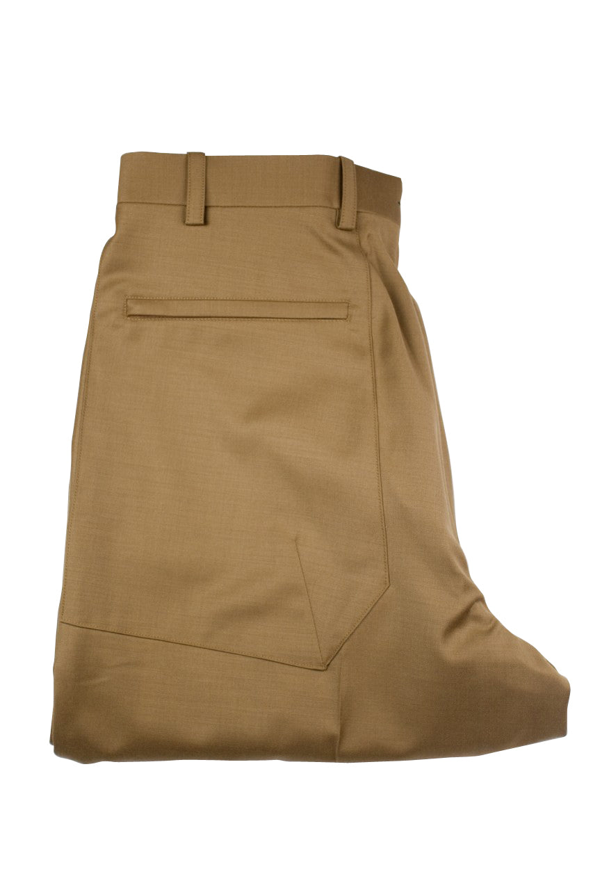 Aspen Flat Front Trouser with patch and zip pockets - Tobacco Tan