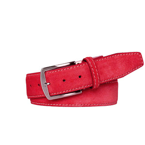 Classic Suede Belt - Red