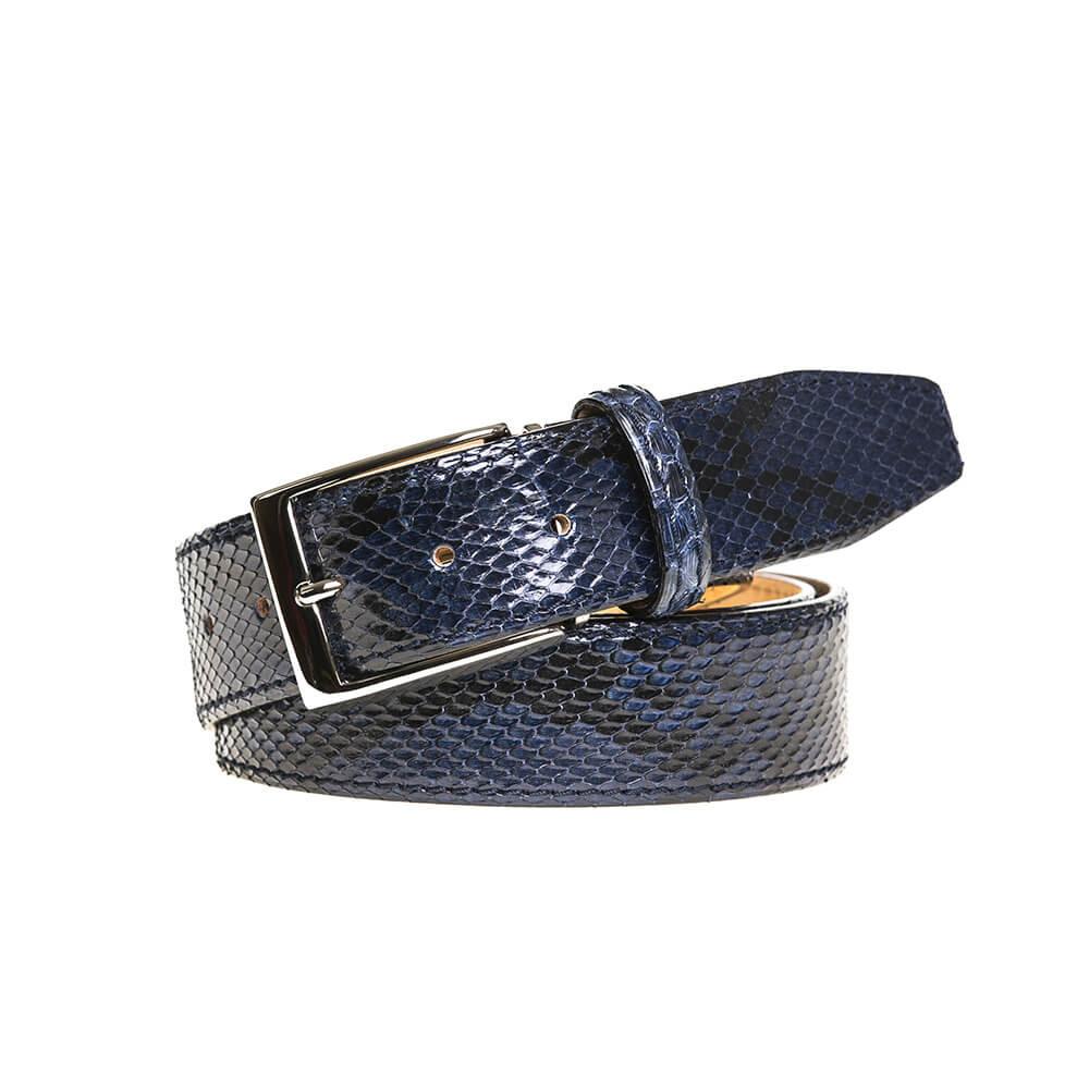 Genuine Glazed Python - Royal Blue