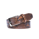 Genuine Glazed Python - Brown