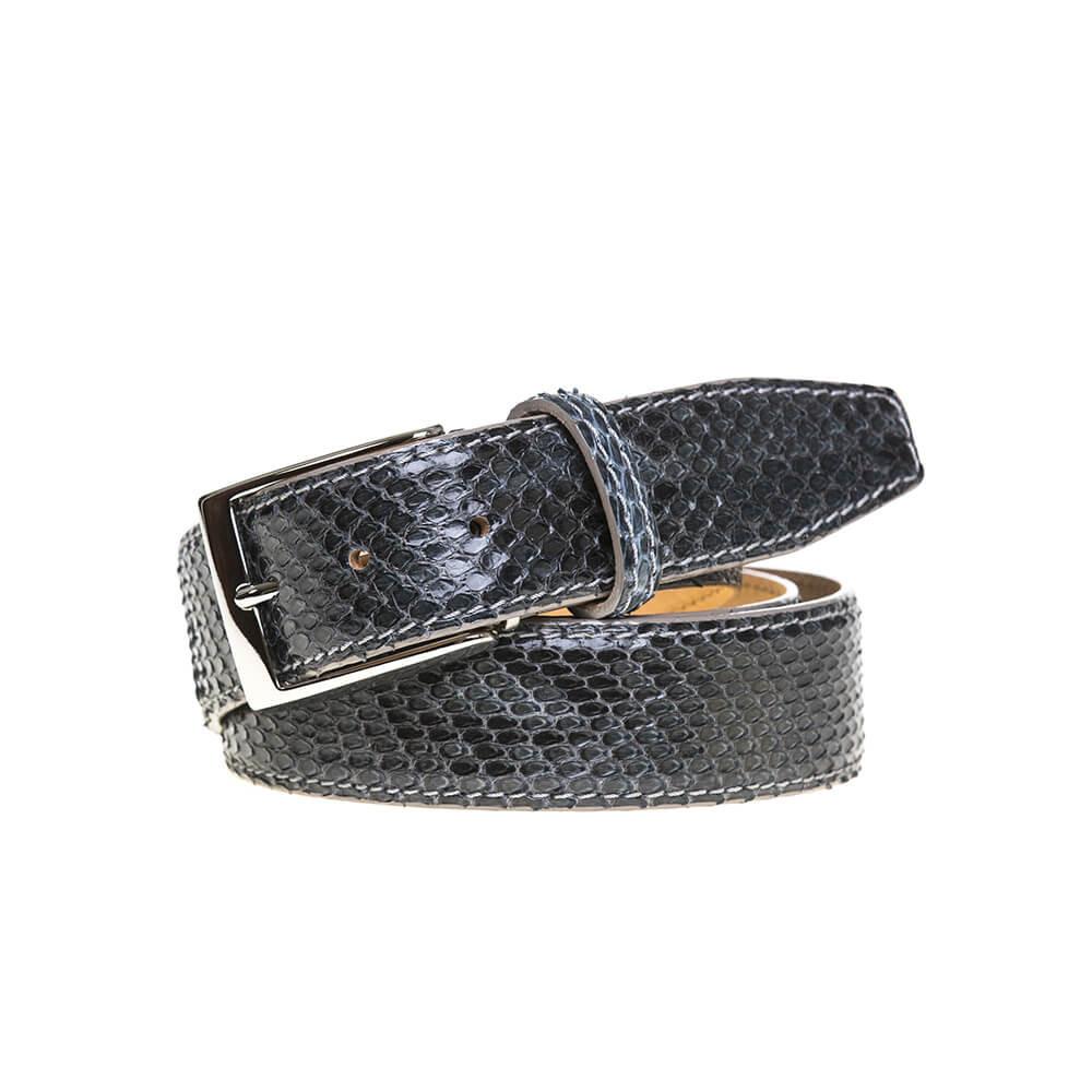 Genuine Glazed Python - Gray